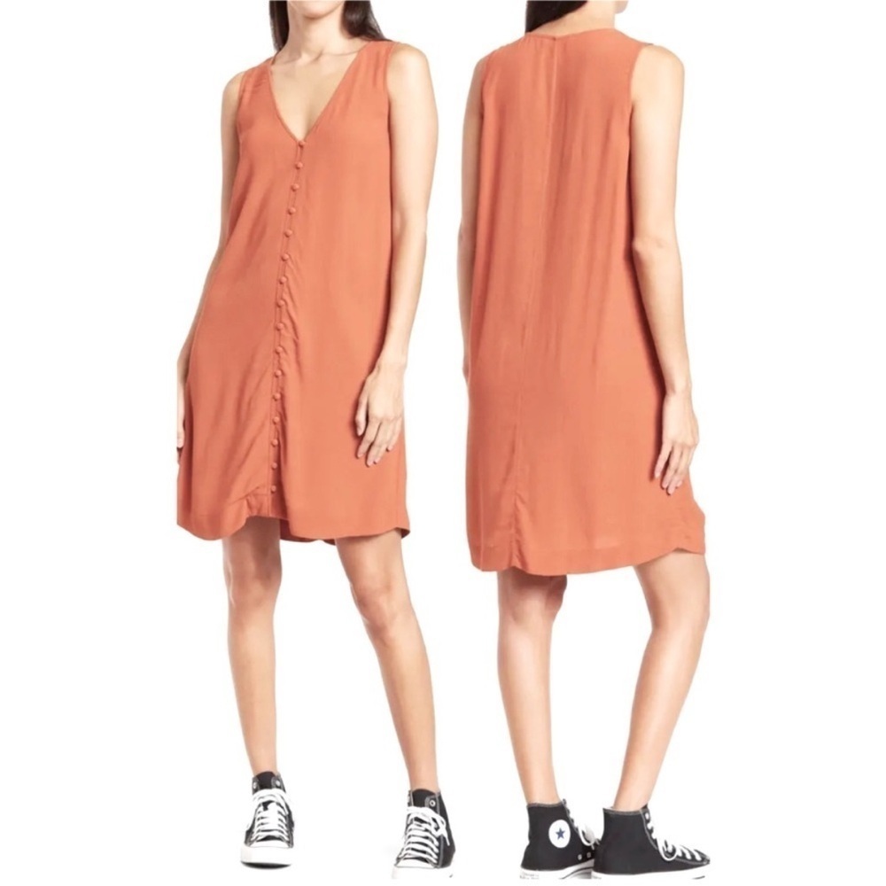 MADEWELL Heather Button Front Dress size Large